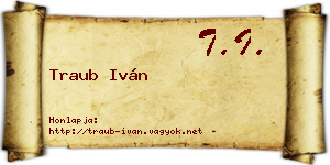 Traub Iván névjegykártya